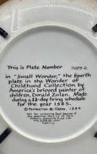 Load image into Gallery viewer, Pemberton & Oakes 9889D Small Wonder 1985 Signed Collector Plate By Donald Zolan