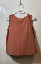 Load image into Gallery viewer, Tahari Womens Brown Sleeveless Boat Neck Pullover Tank Top Size Medium