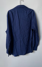 Load image into Gallery viewer, Michael Kors Mens Blue Airsoft Stretch Regular Fit Dress Shirt Size 18