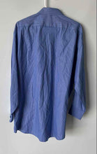 Load image into Gallery viewer, Tommy Hilfiger Mens Blue Striped Cotton Long Sleeve Collared Dress Shirt Size XL