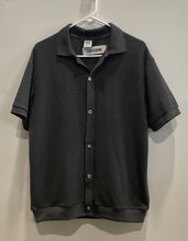 Load image into Gallery viewer, Zara Mens Gray Short Sleeve Collared Button-Up Shirt Size Small
