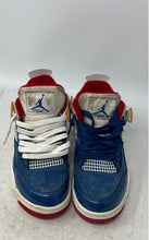 Load image into Gallery viewer, Nike Boys Air Jordan 4 DR6952-400 Blue White Red Lace-Up Sneakers Shoes Sz 5.5Y