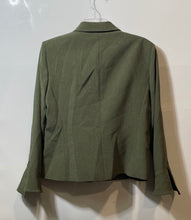 Load image into Gallery viewer, Preston & York Womens Green Long Sleeve Notch Lapel Two-Button Blazer Size 12