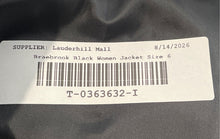 Load image into Gallery viewer, Braebrook Black Womens Faux Leather Trim Long Sleeve Full-Zip Jacket Size 6