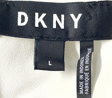 Load image into Gallery viewer, DKNY Womens Off White Adjustable Spaghetti Strap Ruffle Camisole Blouse Top Sz L