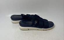 Load image into Gallery viewer, Italian Shoemakers Womens Blue Open Toe Wedge Heel Slip-On Slide Sandals Size 6