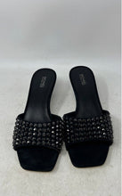 Load image into Gallery viewer, Michael Kors Womens Amal Black Open Toe Slip-On Kitten Slide Heels Size 8.5M