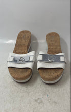 Load image into Gallery viewer, Michael Kors Womens Warren White Open Toe Wedge Heel Slide Sandals Size 11