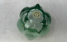 Load image into Gallery viewer, Original Recycled Glass Green Collectible Flower Petal Design Candle Holder