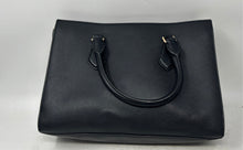 Load image into Gallery viewer, Michael Kors Womens Sheila Black Leather Double Handle Zip Top Satchel Handbag