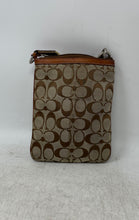 Load image into Gallery viewer, Coach Womens Brown Signature Print Adjustable Strap Shoulder Crossbody Purse