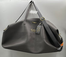 Load image into Gallery viewer, Katie Loxton Womens Gray Leather Detachable Strap Weekend Holdall Duffle Bag