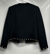 Load image into Gallery viewer, Tahari Womens Black Long Sleeve Pockets Open Front Blazer Jacket Size 4