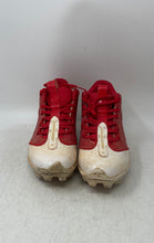 Load image into Gallery viewer, Under Armour Boys Harper 9 RM 3027452-103 Red White Baseball Cleats Size 6Y