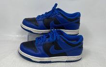 Load image into Gallery viewer, Nike Kids Dunk Low Blue Black Leather Lace-Up Sneakers Shoes Size 5.5