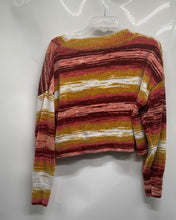 Load image into Gallery viewer, Forever 21 Womens Multicolor Striped Long Sleeve V-Neck Cardigan Sweater Size S