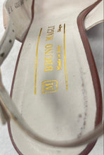 Load image into Gallery viewer, Bruno Magli Womens Pink Beige Leather Peep Toe Buckle Slingback Heels Size 8 B
