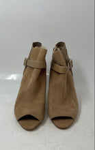 Load image into Gallery viewer, Marc Fisher Womens Shimmee Beige Suede Peep Toe Ankle Booties Size 8.5M