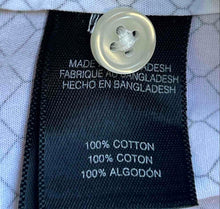 Load image into Gallery viewer, Kenneth Cole Mens White Geometric Short Sleeve Collared Button-Up Shirt Size M