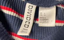 Load image into Gallery viewer, Divided By H&M Womens Multicolor Striped Knitted Cropped Top Size Large