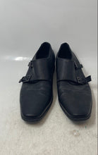 Load image into Gallery viewer, Calvin Klein Mens Black Leather Square Toe Monk Strap Dress Shoes Size 8.5
