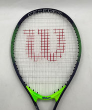 Load image into Gallery viewer, Wilson Federer 23 Junior Black And Green Lightweight AirLite Alloy Tennis Racket