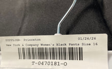 Load image into Gallery viewer, New York & Company Womens Black Stretch Straight Leg Dress Pants Size 16