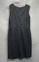 Load image into Gallery viewer, Ann Taylor Loft Womens Black White Plaid Sleeveless V-Neck Sheath Dress Size 10