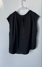 Load image into Gallery viewer, Express Womens Black Short Sleeve Round Neck Keyhole Back Blouse Top Size XL