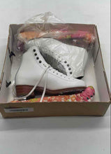Load image into Gallery viewer, Riedell Womens White Creative Design Professional Figure Ice Skates