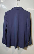Load image into Gallery viewer, Tahari Womens Blue Notch Lapel Double Breasted Six-Button Blazer Size 12