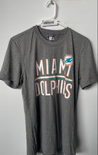 Load image into Gallery viewer, NFL Team Apparel Mens Gray Miami Dolphins Short Sleeve Pullover T-Shirt Size S