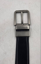 Load image into Gallery viewer, Kenneth Cole Reaction Mens Black Square Buckle Adjustable Dress Belt Sz L 38-40