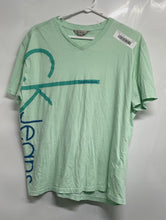 Load image into Gallery viewer, Calvin Klein Mens Green Cotton V-Neck Short Sleeve Pullover T-Shirt Size XL