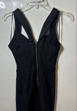 Load image into Gallery viewer, Zara Womens Black Sleeveless Sweetheart Neck Back-Zip Mini Dress Size XS