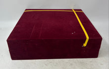 Load image into Gallery viewer, Set Of 9 Pcs Silver Tone Collectible Pooja Thali Meenakari With Red Velvet Box