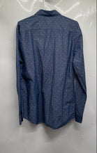 Load image into Gallery viewer, Hugo Boss Mens Blue Printed Cotton Collared Long Sleeve Button-Up Shirt Size XL