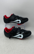 Load image into Gallery viewer, Peloton Mens PL-SH-B-42 Black Red 3 Bolt Adjustable Cycling Shoes Size 42