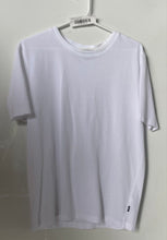Load image into Gallery viewer, Boss Mens White Textured Waffle-Knit Short Sleeve Crew Neck T-Shirt Size Large