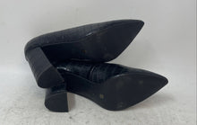 Load image into Gallery viewer, Liz Claiborne Womens Haslett Black Leather Pointed Toe Block Pump Heels Size 7M