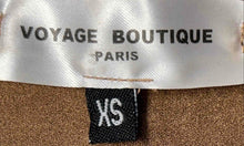 Load image into Gallery viewer, Voyage Boutique Paris Womens Brown Full-Zip Motorcycle Jacket Size XS