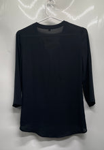 Load image into Gallery viewer, Express Womens Black 3/4 Sleeve 1/4 Zip Blouse Top Size XXS
