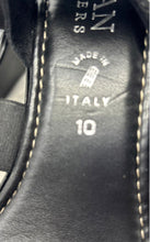 Load image into Gallery viewer, Italian Shoemakers Womens Black Rhinestone Wedge Heel Platform Sandals Size 10