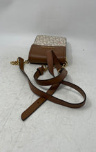 Load image into Gallery viewer, Michael Kors Womens Beige Brown Signature Print Adjustable Strap Crossbody Bag