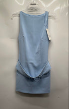 Load image into Gallery viewer, Zara Womens Blue Sleeveless Zipped Pockets Belted Mini Dress Size S With Tag