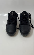 Load image into Gallery viewer, Nike Boys Air Jordan 1 Low Black White Lace-Up Football Cleats Size 4.5Y