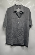 Load image into Gallery viewer, Perry Ellis Mens Gray Long Sleeve Collared Button-Up Shirt Size Large