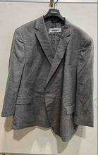 Load image into Gallery viewer, Jos. A. Bank Mens Gray Wool Striped Long Sleeve Two-Button Blazer Size 60R