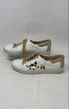 Load image into Gallery viewer, Michael Kors Womens Lola White And Gold Floral Leather Sneakers Shoes Size 9.5M