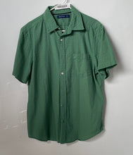 Load image into Gallery viewer, Nautica Mens Green Texture Short Sleeve Collared Pockets Button-Up Shirt Size L